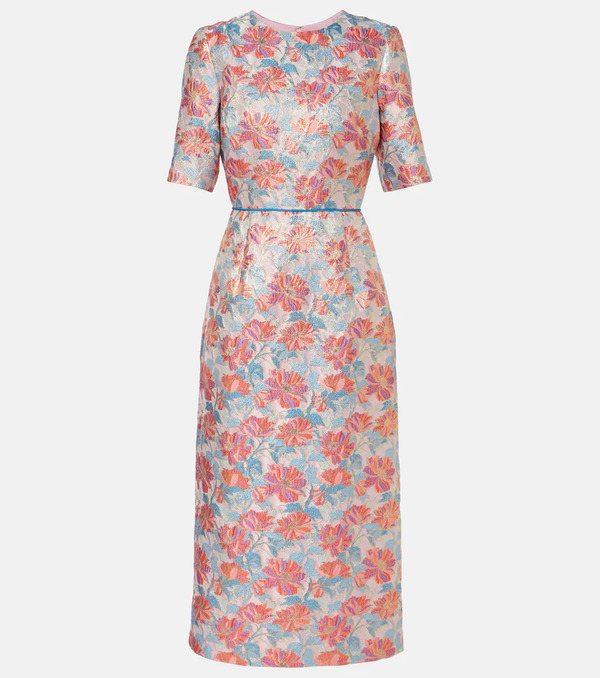  Markarian Markarian Metallic Brocade Cocktail Dress 