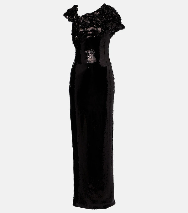  Marmar Halim Marmar Halim Asymmetric Sequined Gown 