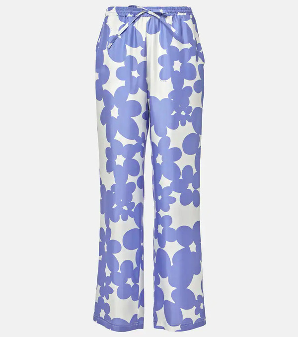  Marni Marni Floral Silk Wide-leg Pants 