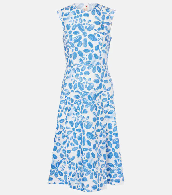  Marni Marni Printed Cotton Midi Dress 