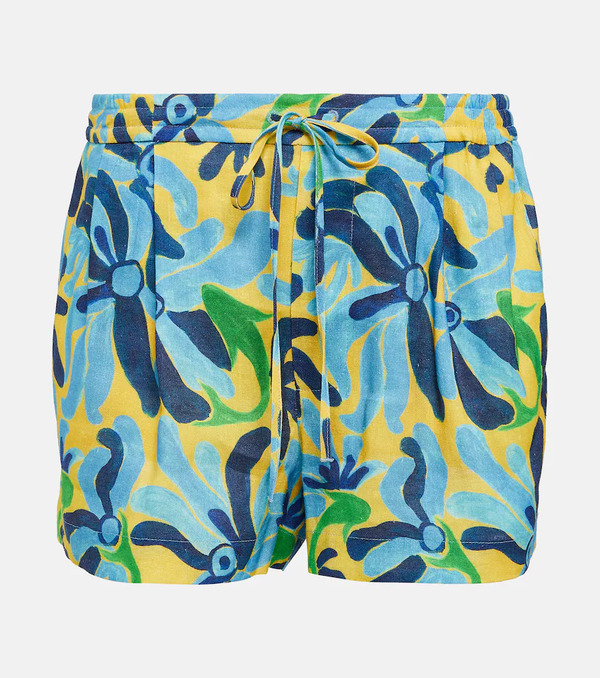  Marni Marni Printed Linen-blend Shorts 