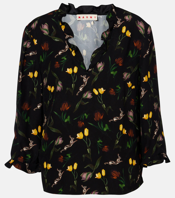 Marni Marni Ruffled Floral Top 