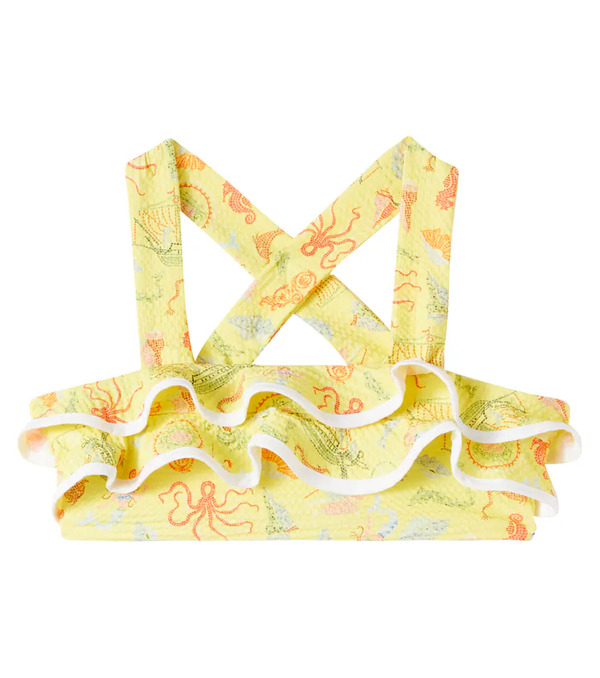  Marysia Bumby Marysia Bumby Bumby Aman Printed Ruffled Bikini Top 