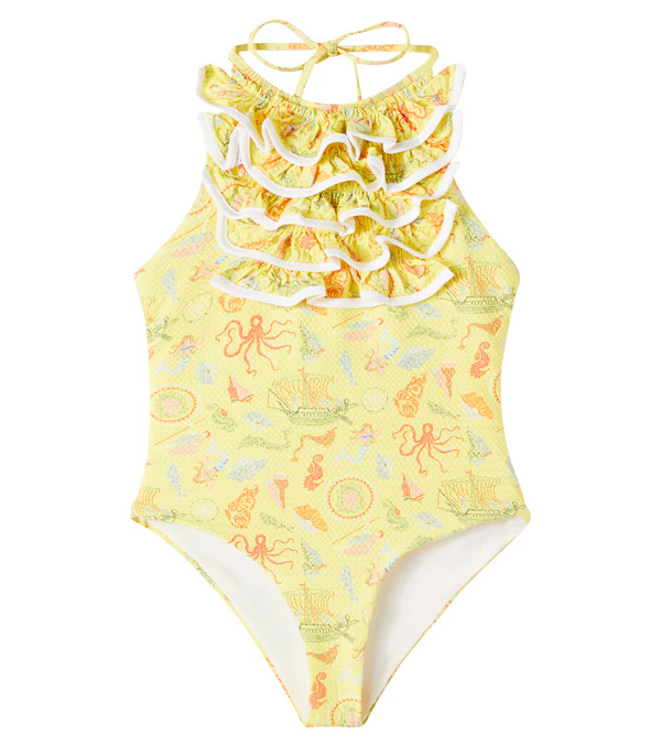  Marysia Bumby Marysia Bumby Bumby Aman Printed Ruffled Swimsuit 