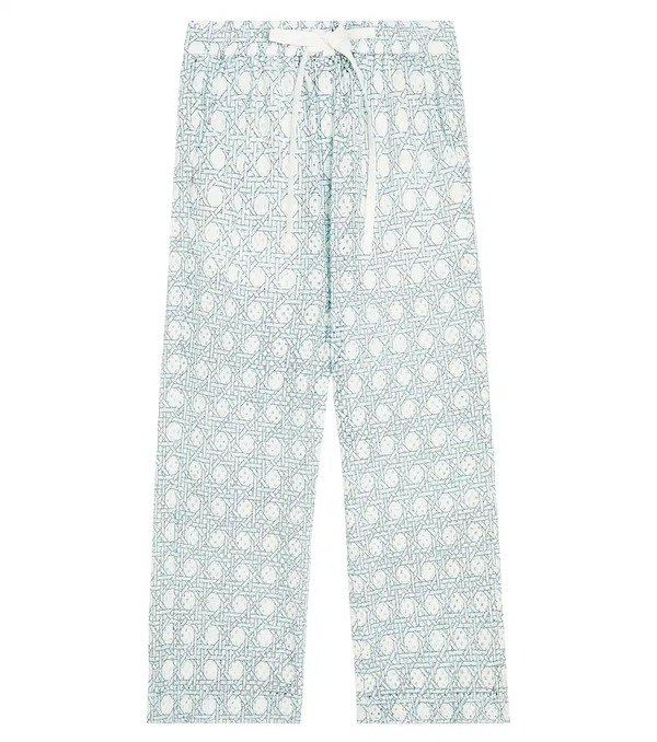  Marysia Bumby Marysia Bumby Montauk Printed Pointelle Wide-leg Pants 