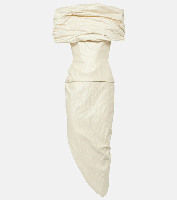  Maticevski Maticevski Amber Draped Cotton-blend Midi Dress 