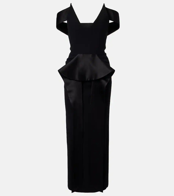  Maticevski Maticevski Barrier Off-shoulder Satin Midi Dress 