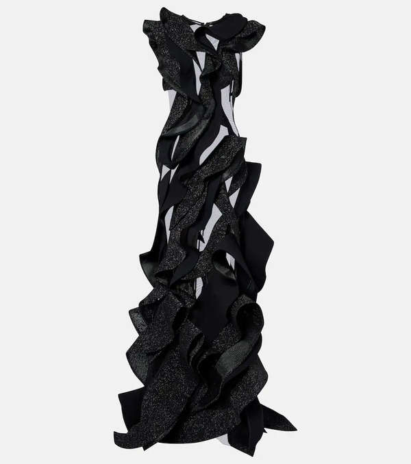  Maticevski Maticevski Ellipsoid Wave Ruffled Gown 