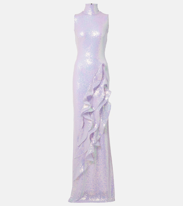  Maticevski Maticevski Radiella Wave Ruffled Sequined Gown 
