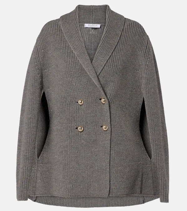  Max Mara Max Mara Agenzia Double-breasted Virgin Wool Cape 