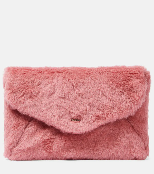  Max Mara Max Mara Alpaca, Wool, And Silk Teddy Clutch 