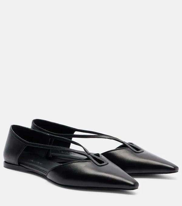  Max Mara Max Mara Amatassa Leather Ballet Flats 
