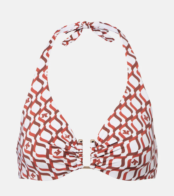  Max Mara Max Mara Avena Printed Halterneck Bikini Top 