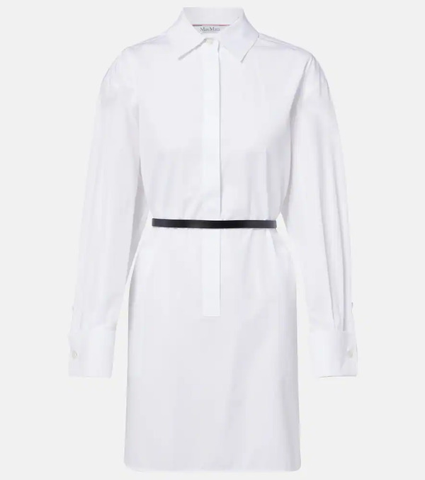  Max Mara Max Mara Belted Cotton Poplin Shirt Dress 