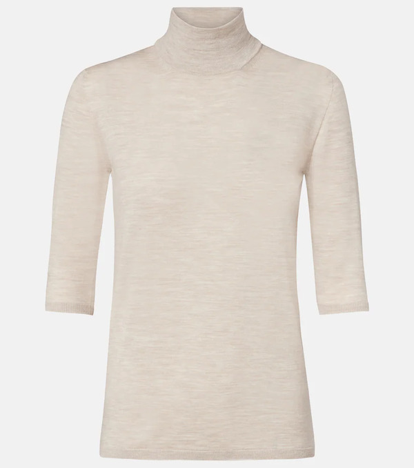  Max Mara Max Mara Boa Virgin Wool Turtleneck Top 