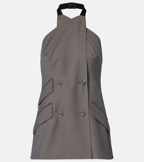  Max Mara Max Mara Cali Halterneck Virgin Wool Vest 