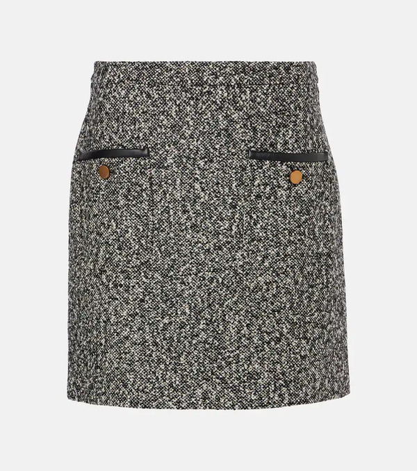  Max Mara Max Mara Cosa Wool-blend Tweed Miniskirt 