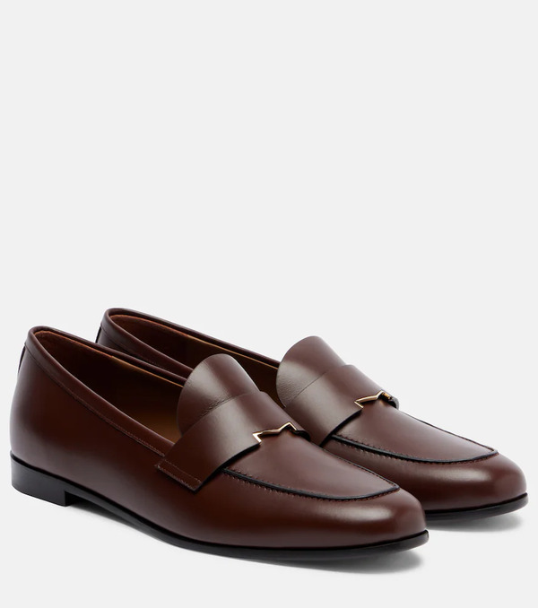  Max Mara Max Mara Embellished Leather Penny Loafers 