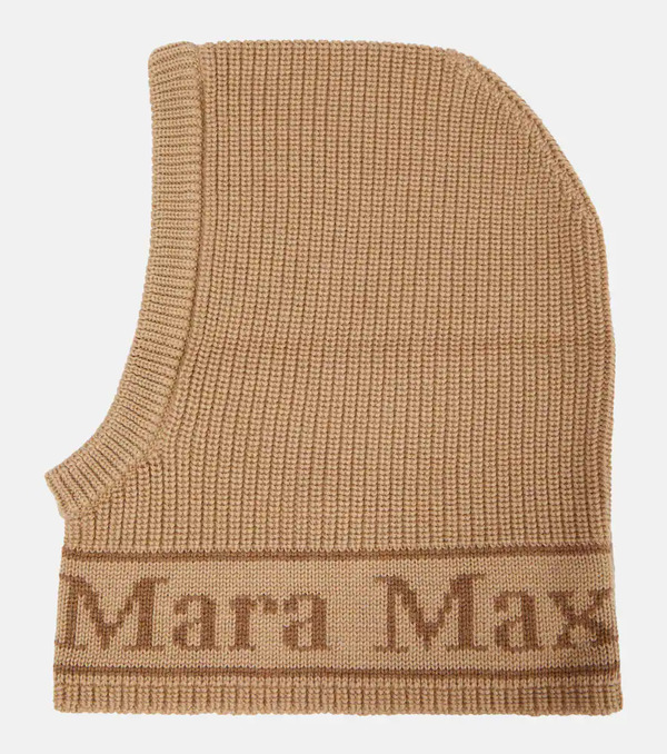  Max Mara Max Mara Gong Logo Wool Ski Mask 