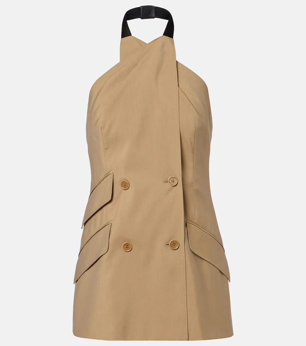  Max Mara Max Mara Nuraghe Halterneck Wool And Silk Vest 