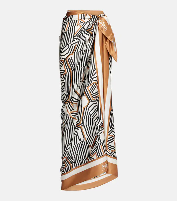  Max Mara Max Mara Ottico Silk Beach Cover-up 