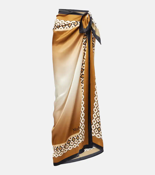  Max Mara Max Mara Ottico Silk Beach Cover-up 