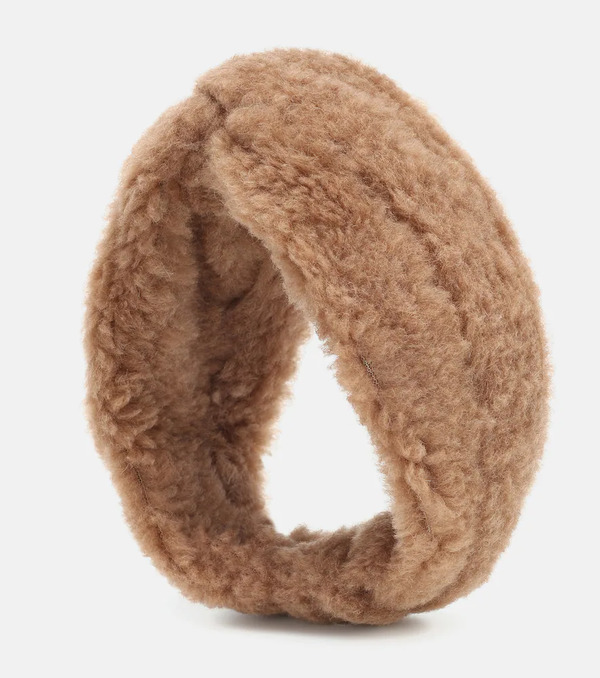  Max Mara Max Mara Ovidio Camel Wool And Silk Headband 