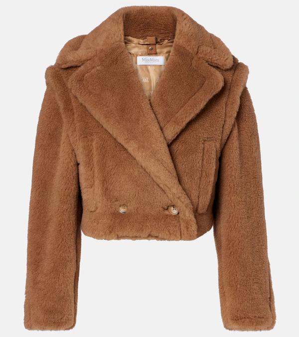  Max Mara Max Mara Santos Cropped Camel Hair And Silk Jacket 