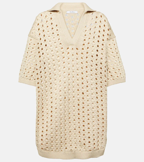  Max Mara Max Mara Urna Cutout Cotton Minidress 