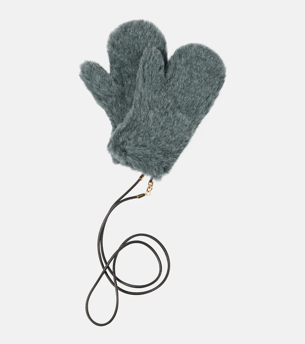  Max Mara Max Mara Wool And Silk Teddy Gloves 