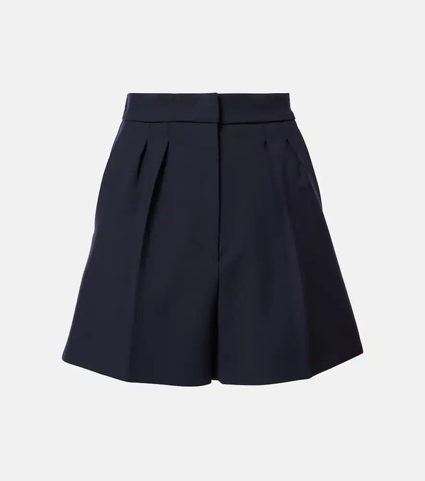  Max Mara Max Mara Zic High-rise Wool-blend Canvas Shorts 