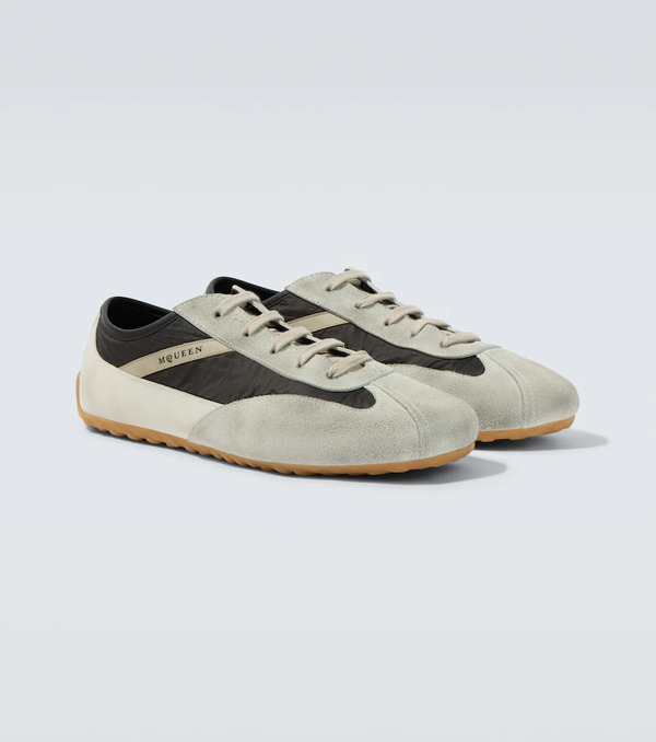  Mcqueen Mcqueen Boxe Suede-trimmed Sneakers 