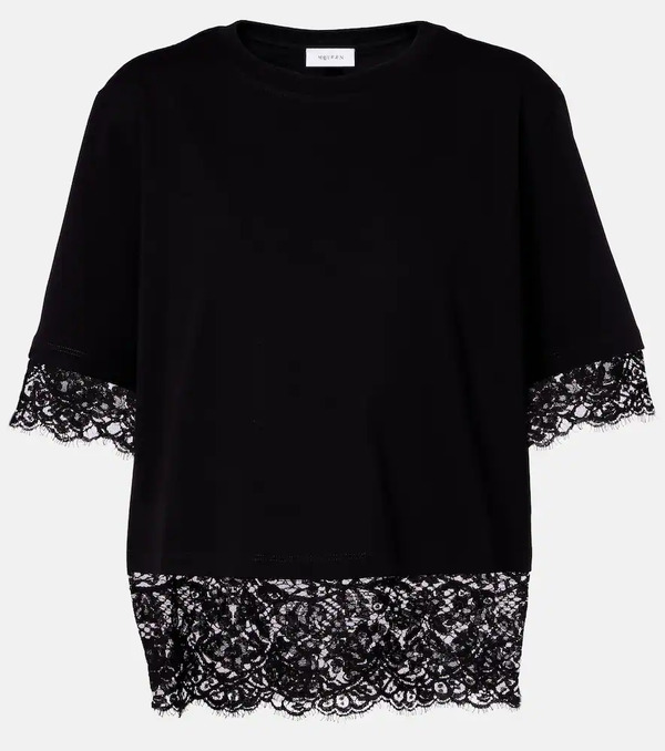  Mcqueen Mcqueen Cotton Lace T-shirt 