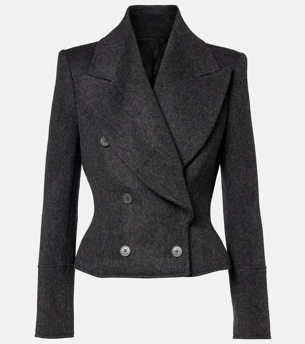  Mcqueen Mcqueen Double-breasted Wool Jacket 