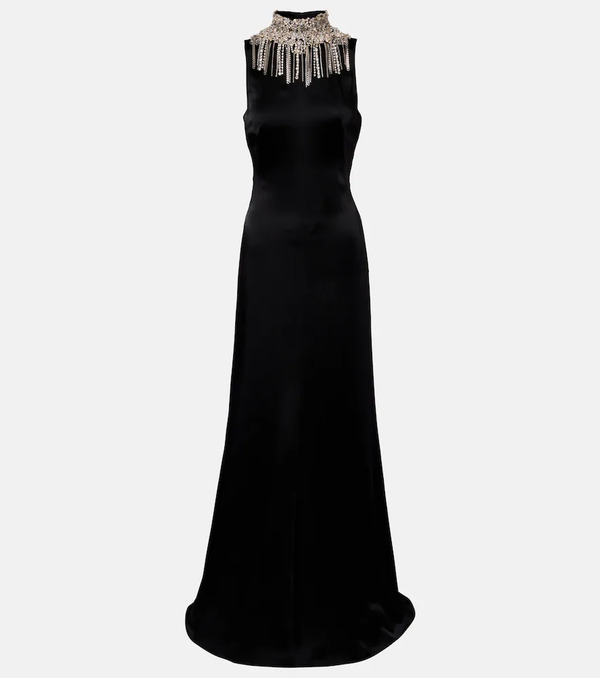  Mcqueen Mcqueen Embellished Open-back Gown 