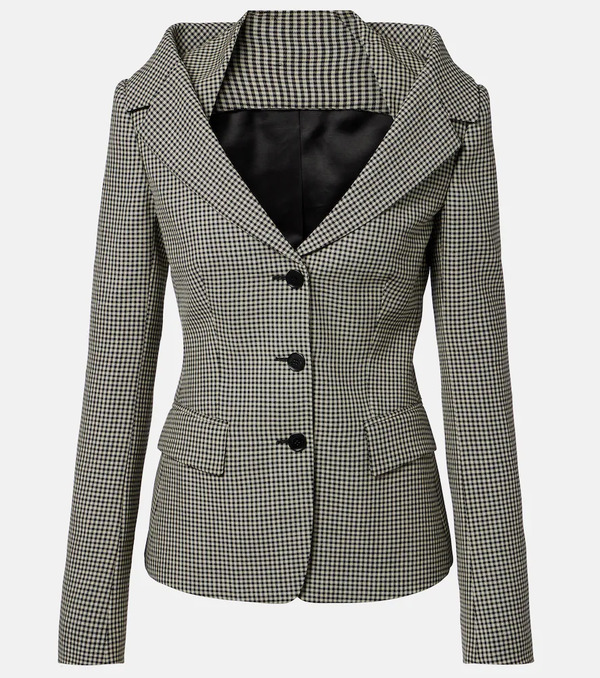  Mcqueen Mcqueen Gingham Layered Blazer 