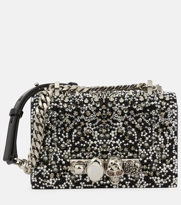  Mcqueen Mcqueen Jewelled Satchel Mini Embellished Crossbody Bag 