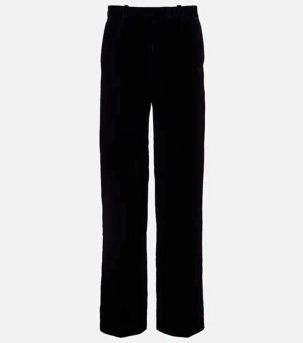  Mcqueen Mcqueen Low-rise Velvet Wide-leg Pants 