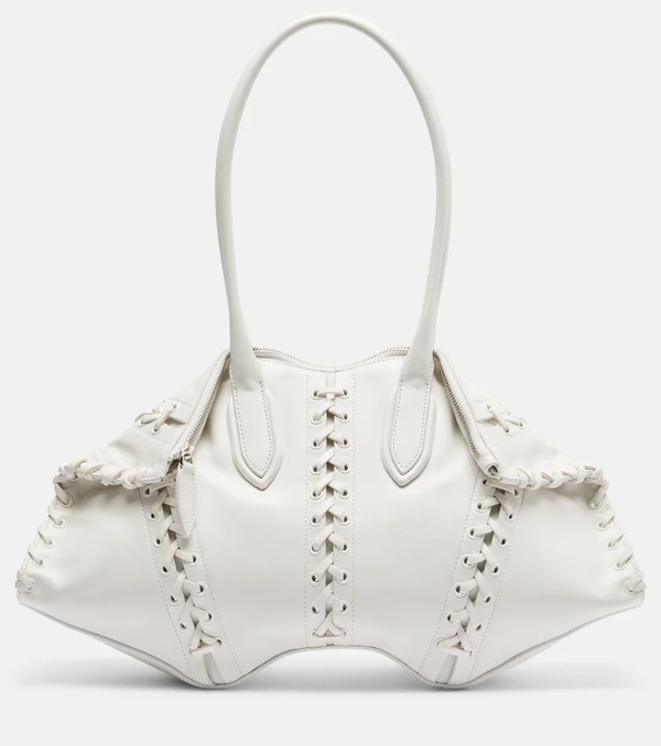  Mcqueen Mcqueen Manta Medium Leather Shoulder Bag 