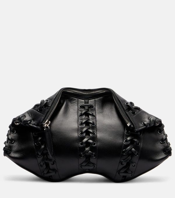  Mcqueen Mcqueen Manta Small Leather Shoulder Bag 