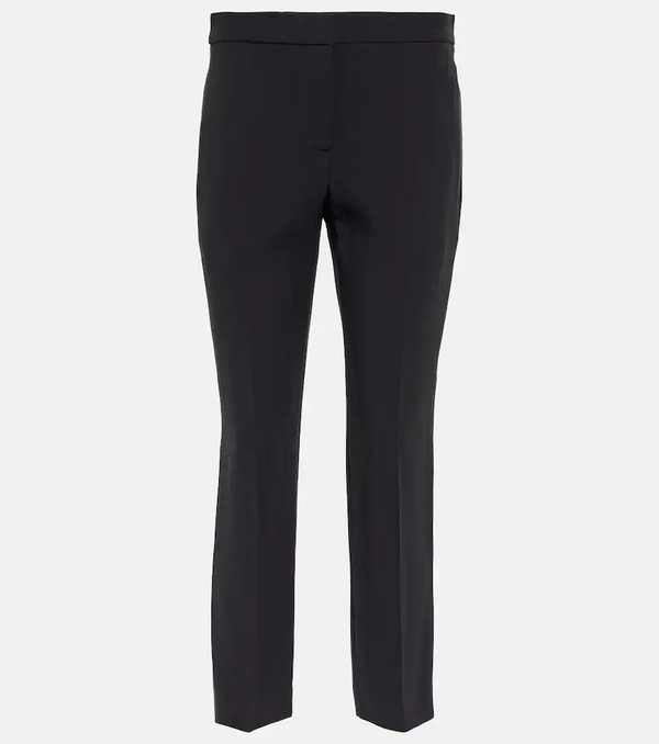  Mcqueen Mcqueen Mid-rise Slim Crãªpe Pants 
