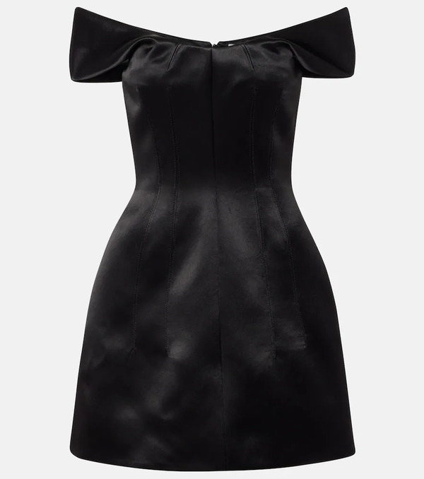  Mcqueen Mcqueen Off-shoulder Satin Minidress 