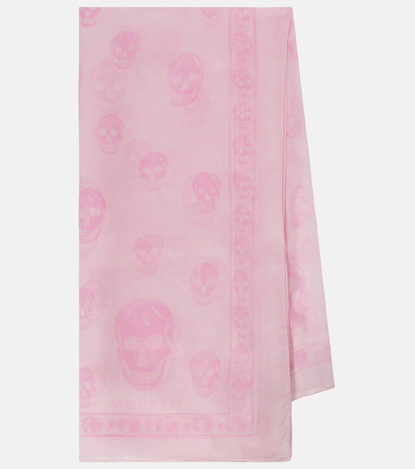  Mcqueen Mcqueen Printed Silk Scarf 