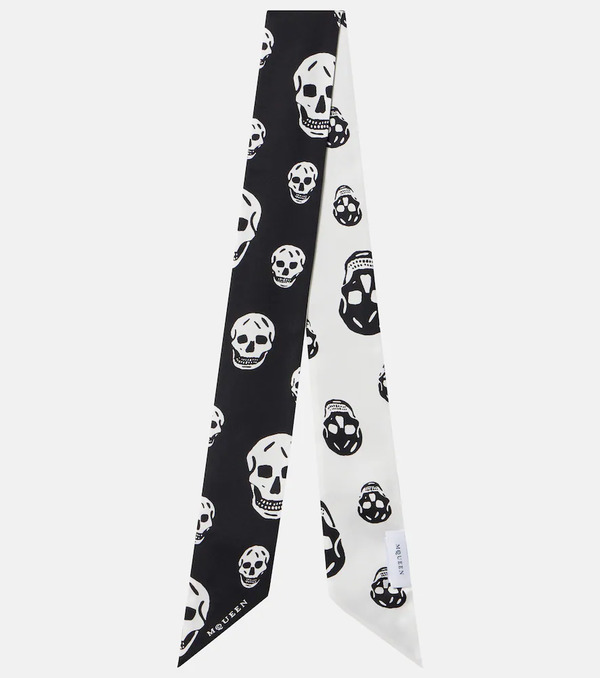  Mcqueen Mcqueen Skull Silk Scarf 