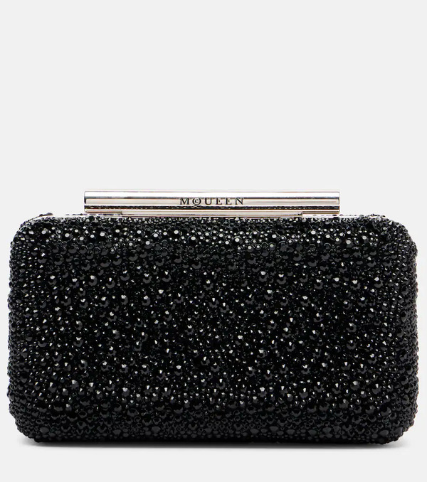  Mcqueen Mcqueen T-bar Crystal-embellished Clutch 