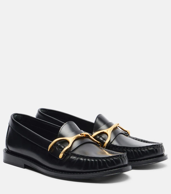  Mcqueen Mcqueen Wishbone Leather Loafers 