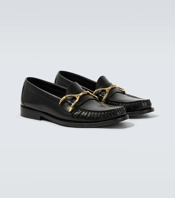  Mcqueen Mcqueen Wishbone Leather Loafers 