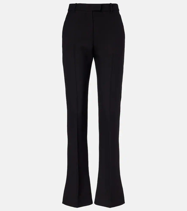  Mcqueen Mcqueen Wool And Silk-blend Straight Pants 