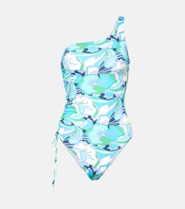  Melissa Odabash Melissa Odabash Bodrum One-shoulder Floral Swimsuit 