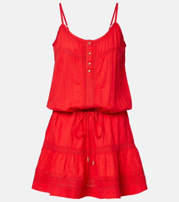  Melissa Odabash Melissa Odabash Kelly Crochet-trimmed Cotton Minidress 